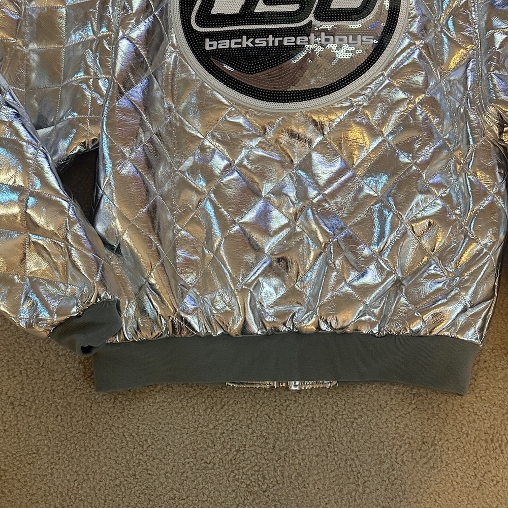 Silver Quilted Backstreet Boys Jacket Exclusively from The Sphere Show 2/14/26 - Picture 4 of 10